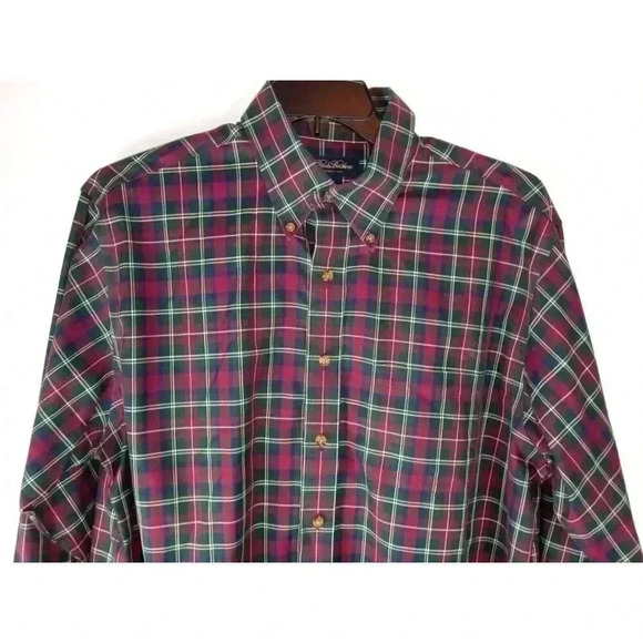 Brooks Brothers Mens Shirt Multicolor Cotton Plaid Button Down Long Sleeve Large - Picture 3 of 10
